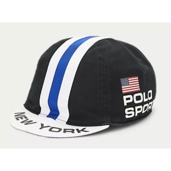 Vintage RALPH LAUREN POLO SPORT USA CYCLING NEW YORK BROOKLYN Cap L/XL NYC Rlpc - Picture 11 of 11